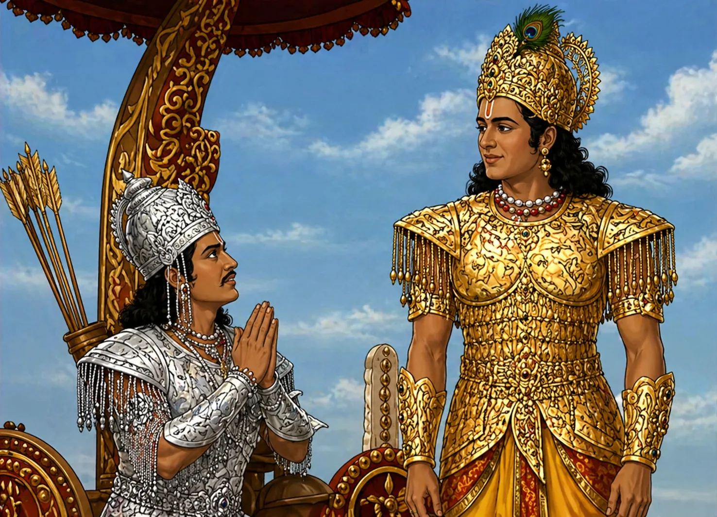 Krishna teaching the Sankhya — the eternal nature of the self